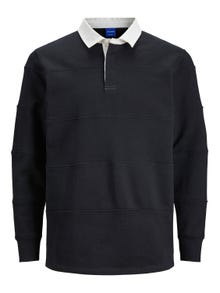 Jack & Jones Enfärgat Crewneck tröja -Black - 12247021