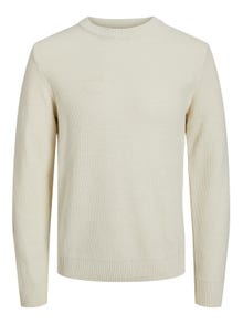 Jack & Jones Sweter z dzianiny z okrągłym dekoltem Dla chłopców -Cloud Dancer - 12247056