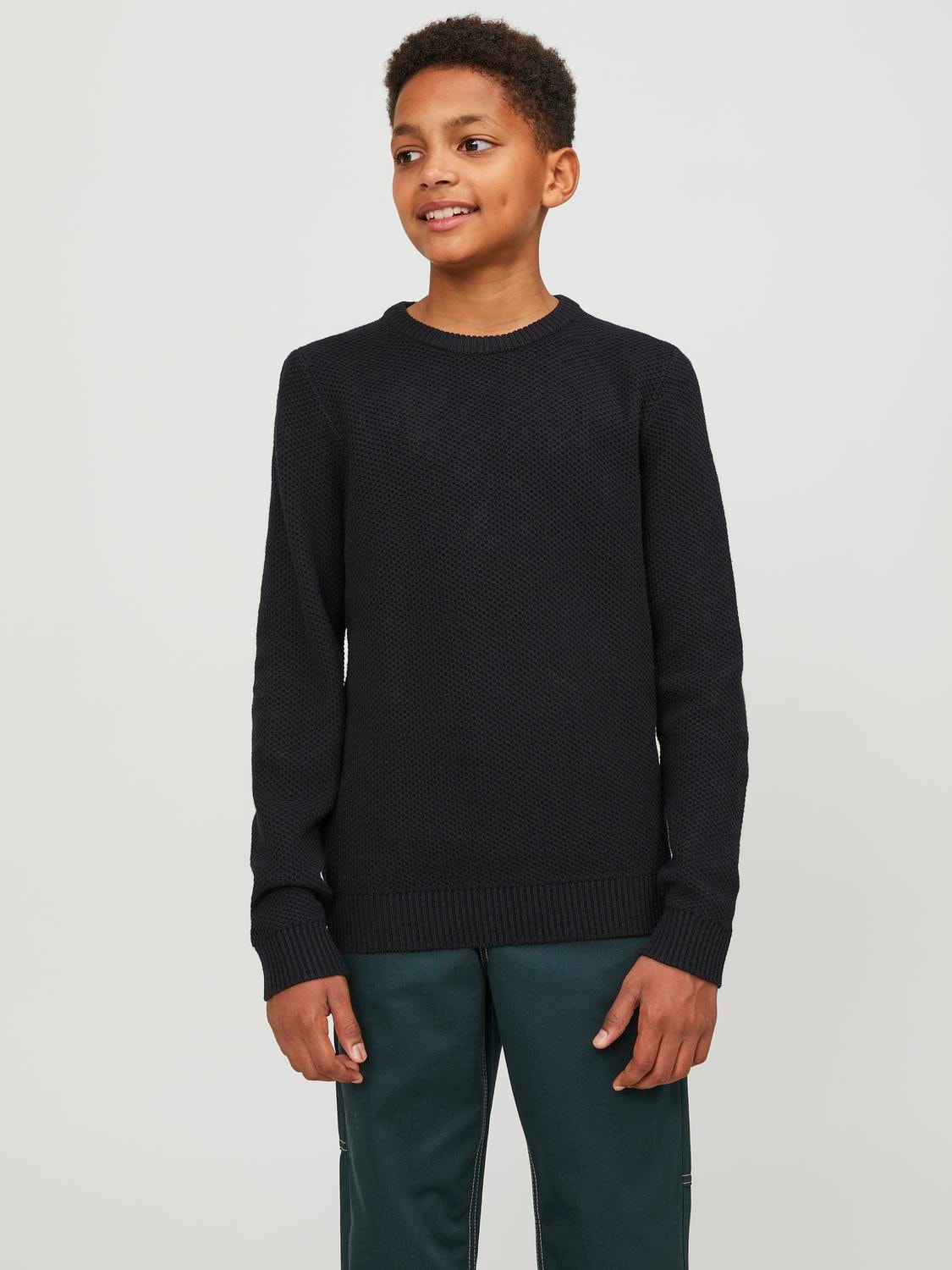 Jack & Jones Crew Neck Jumper For boys -Black - 12247056