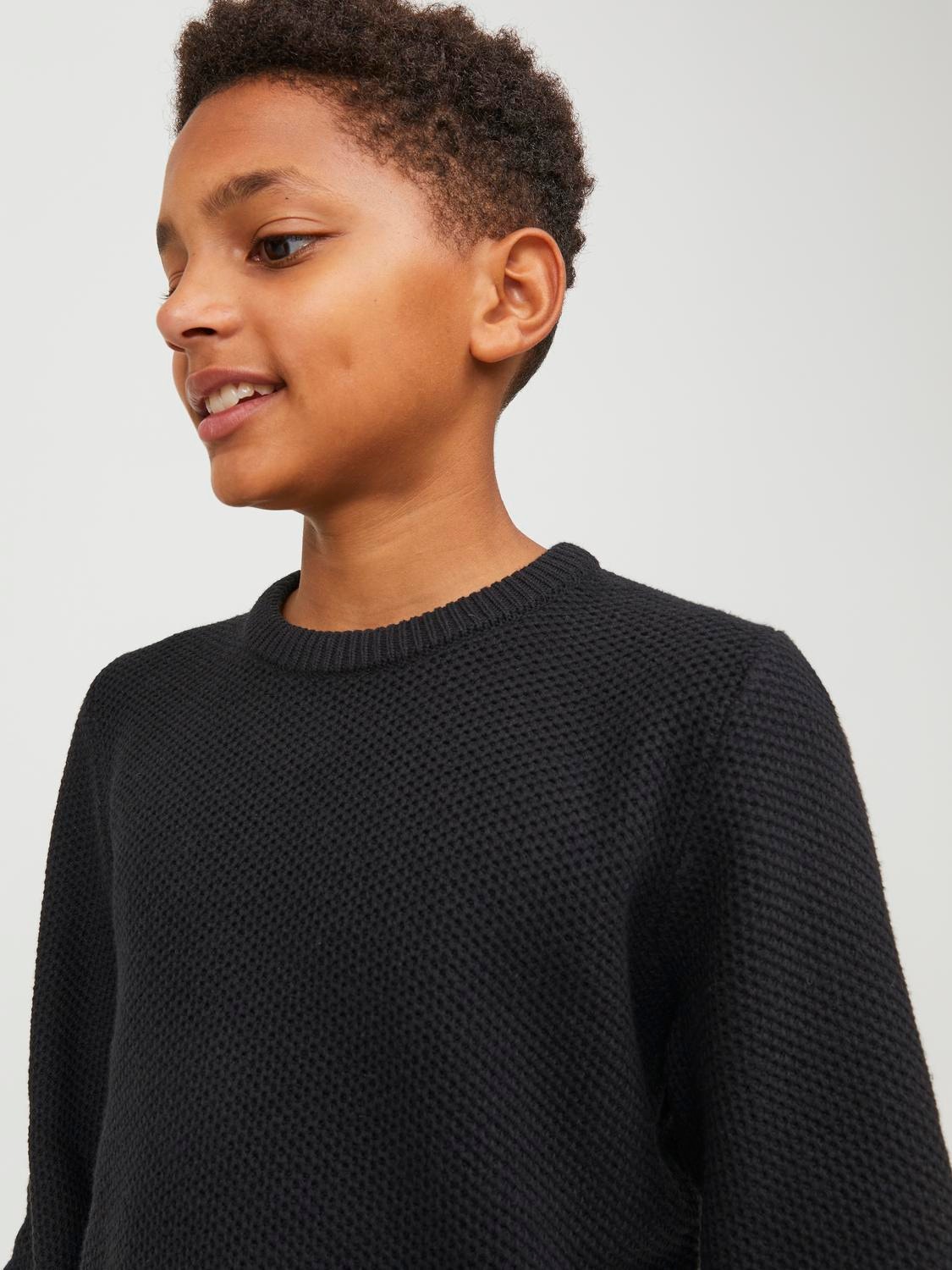 Jack & Jones Crew Neck Jumper For boys -Black - 12247056