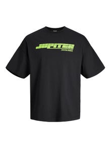 Jack & Jones Tryck Rundringning T-shirt -Black - 12247086