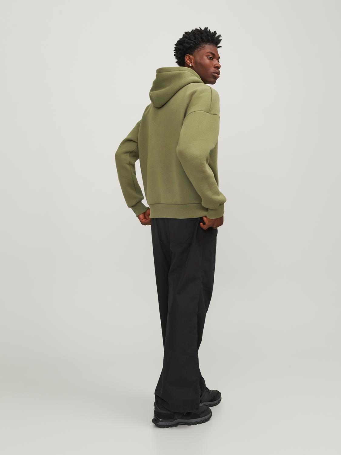 Plain Hoodie Medium Green Jack Jones