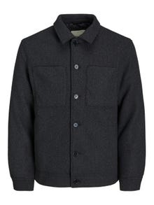 Jack & Jones Regular Fit Košile Shacket -Dark Grey Melange - 12247333