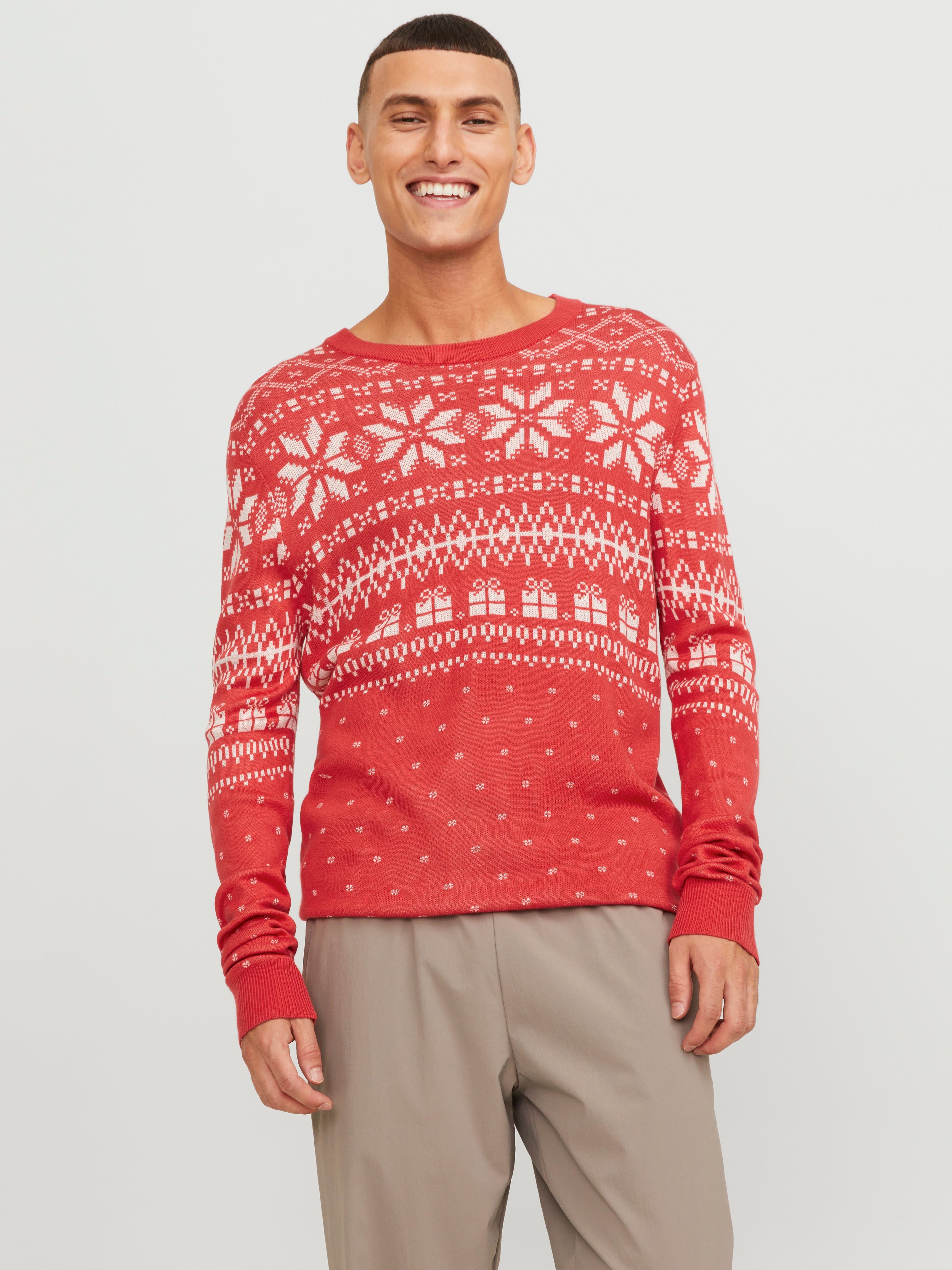 Jack & Jones X-mas Crew Neck Jumper - 12247340