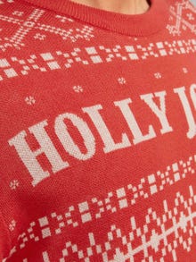 Jack & Jones Jõulud Meeskonnakaelusega džemper -Rococco Red - 12247340