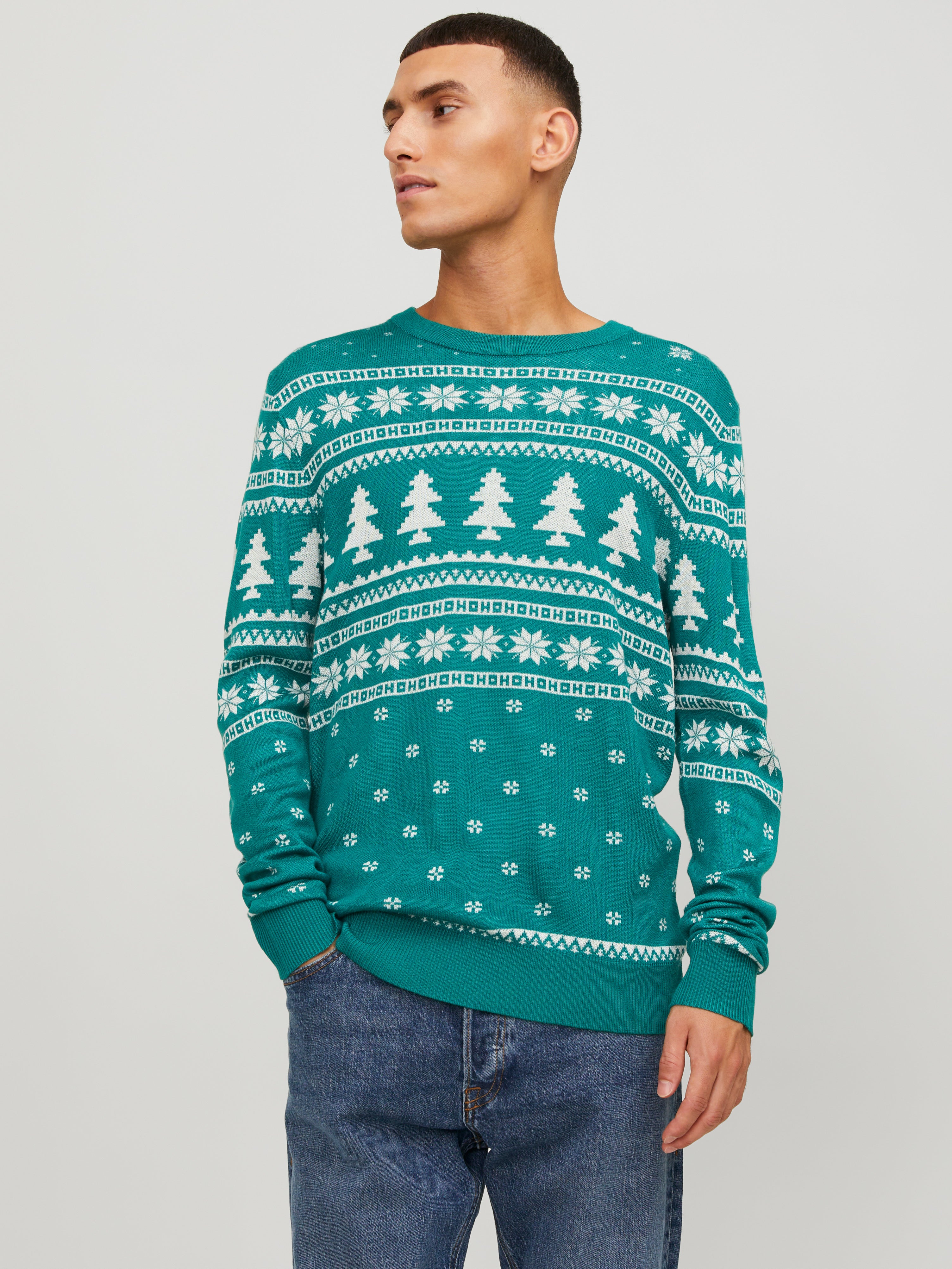 Jack & Jones X-mas Crew Neck Jumper - 12247340