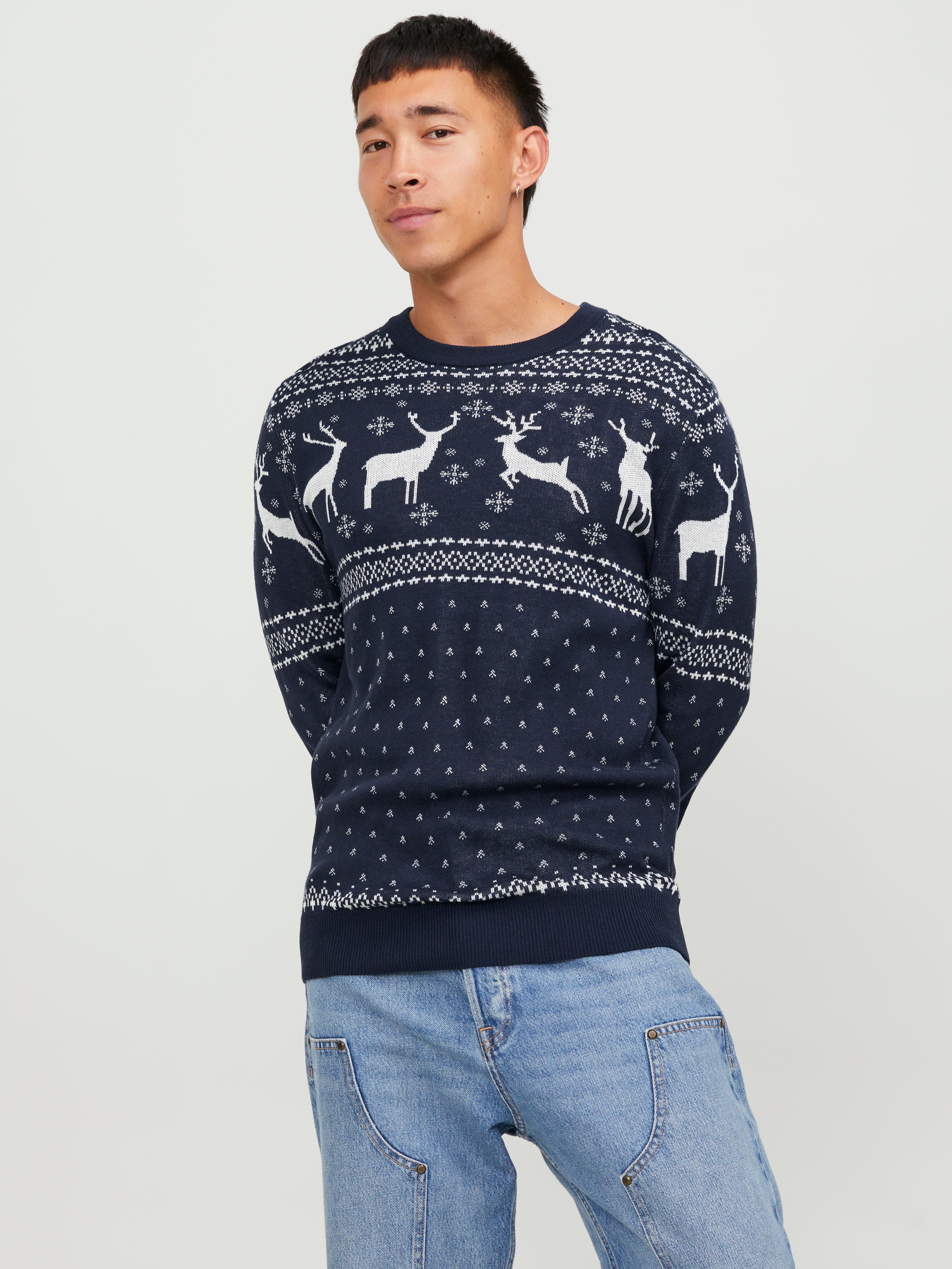 Jack & Jones X-mas Crew Neck Jumper - 12247340