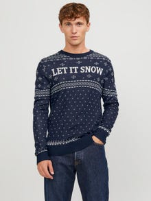 Jack & Jones Karácsony Személyzeti nyakú pulóver -Sky Captain - 12247340