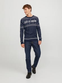 Jack & Jones Karácsony Személyzeti nyakú pulóver -Sky Captain - 12247340