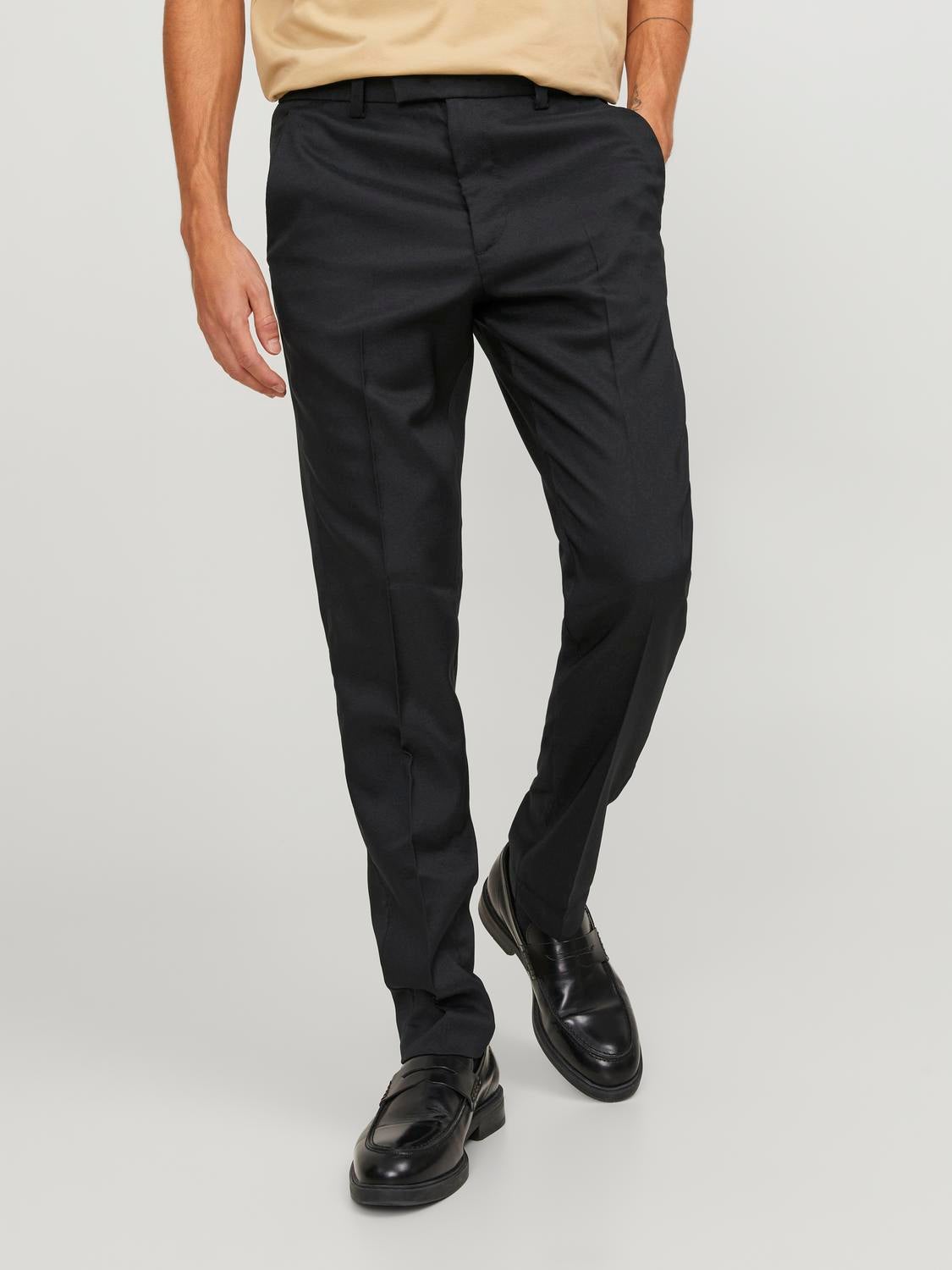 Double-pleated tailored trousers black – TOTEME