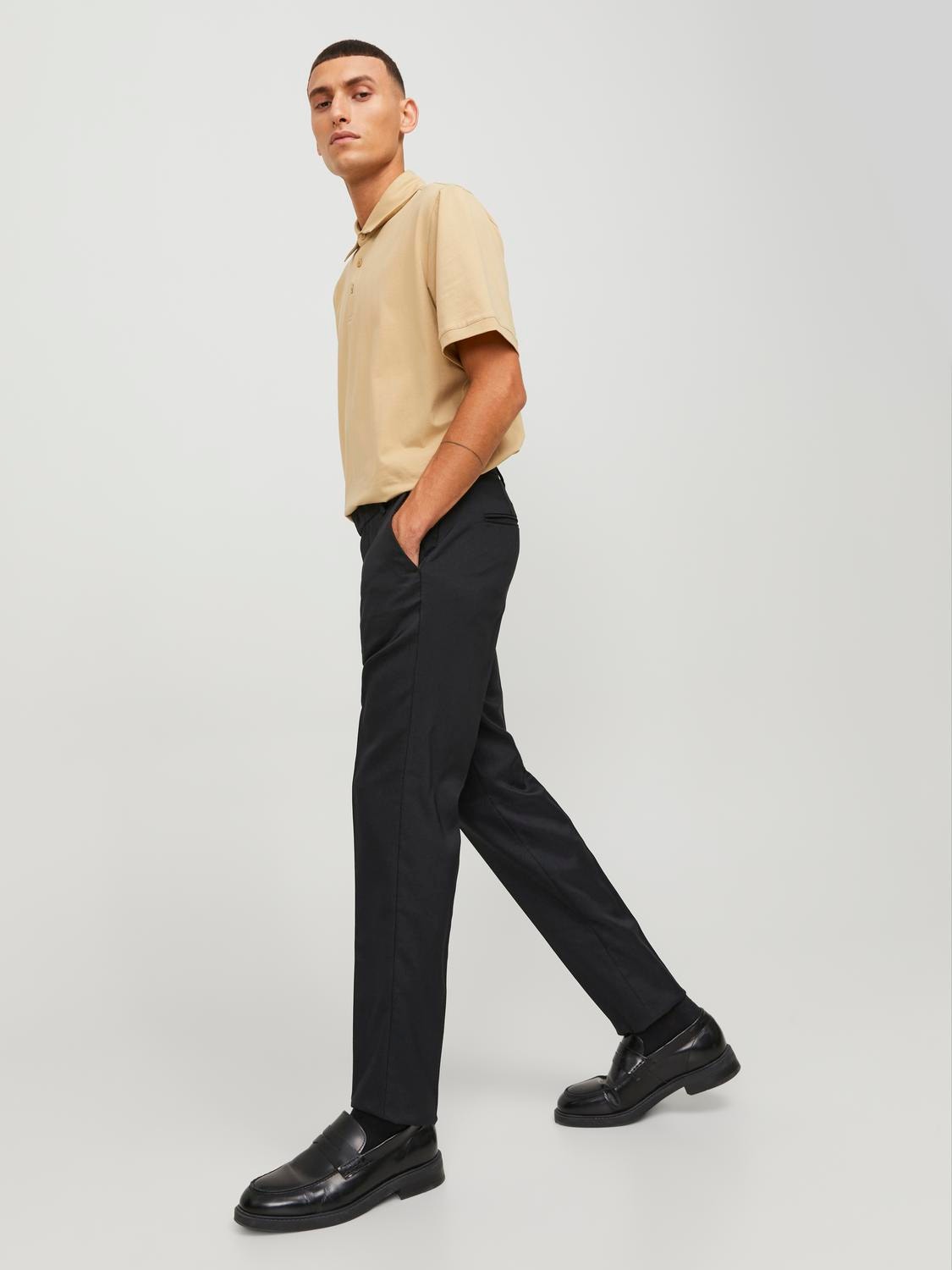 Jack & Jones JPSTMARCO Slim Fit Tailored Trousers -Black - 12247353
