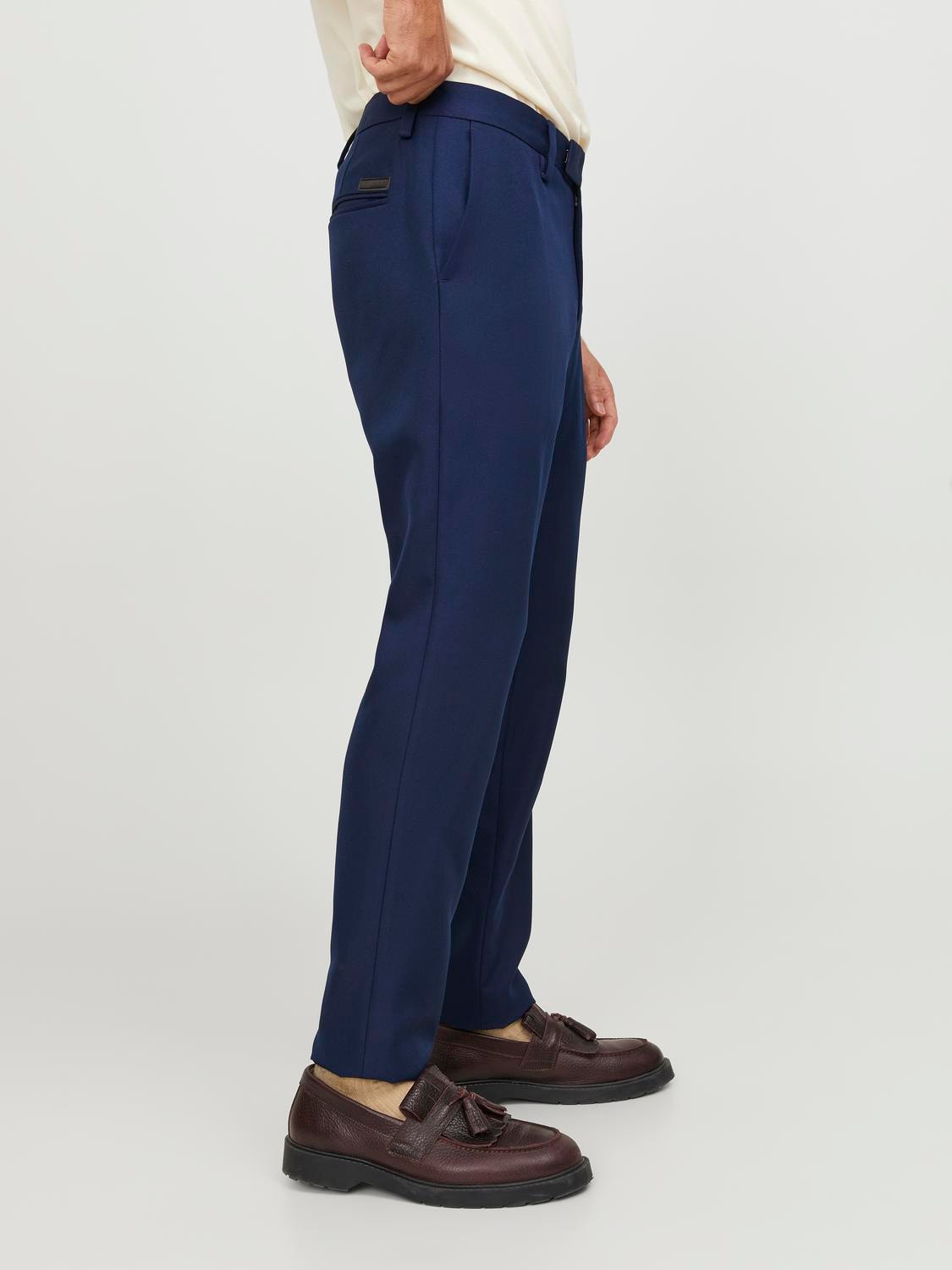 Jack & Jones JPSTMARCO Pantalons de tailleur Slim Fit -Navy Blazer - 12247353