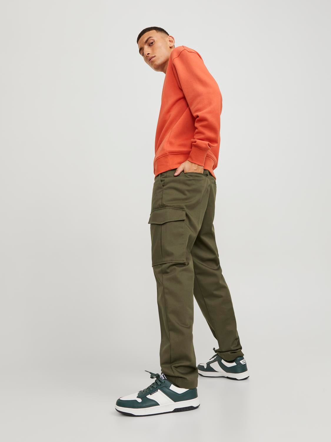 Jack & Jones Παντελόνι Tapered Fit Cargo -Olive Night - 12247358