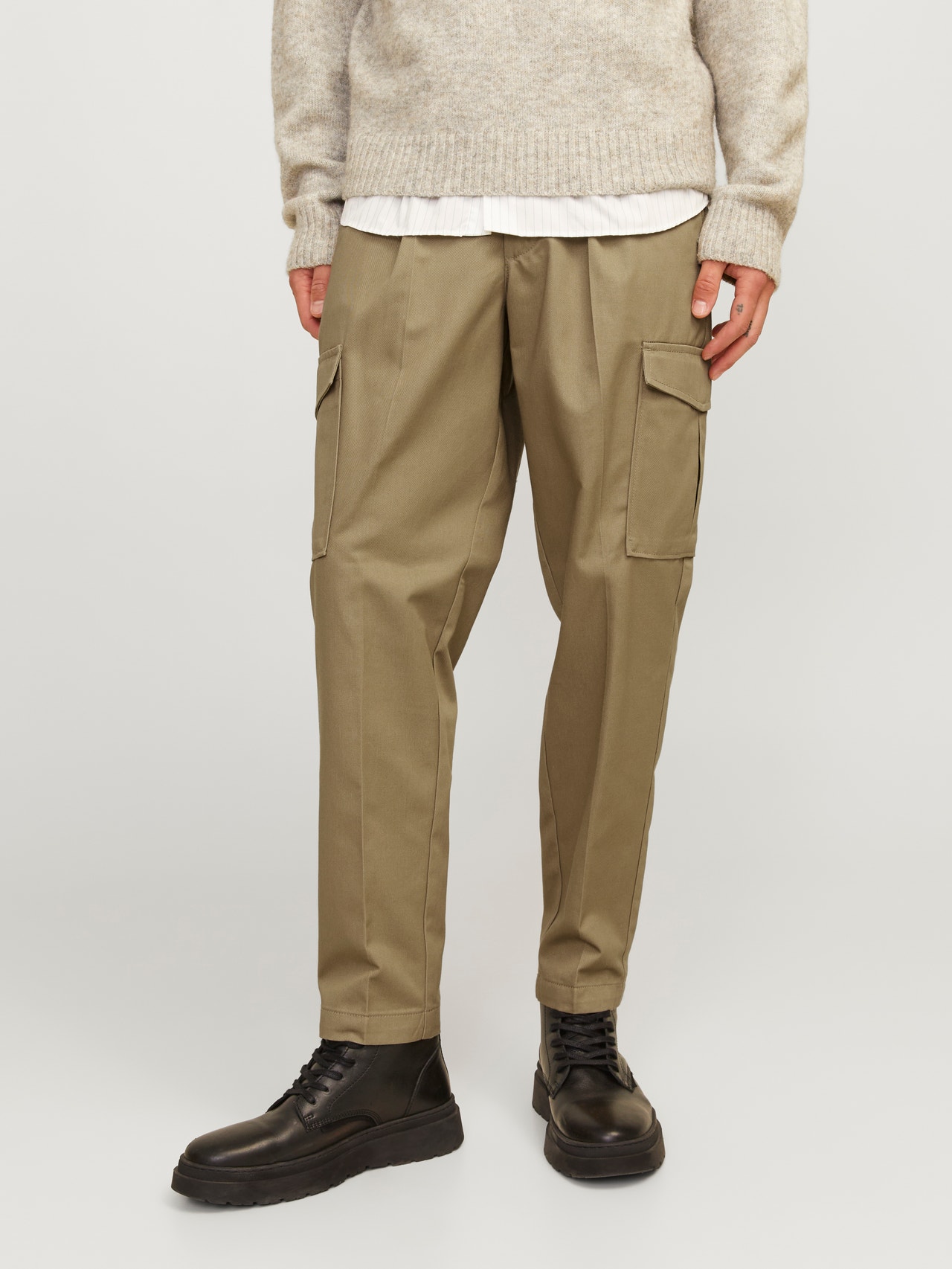 Jack & Jones Calças Cargo Tapered Fit -Elmwood - 12247358