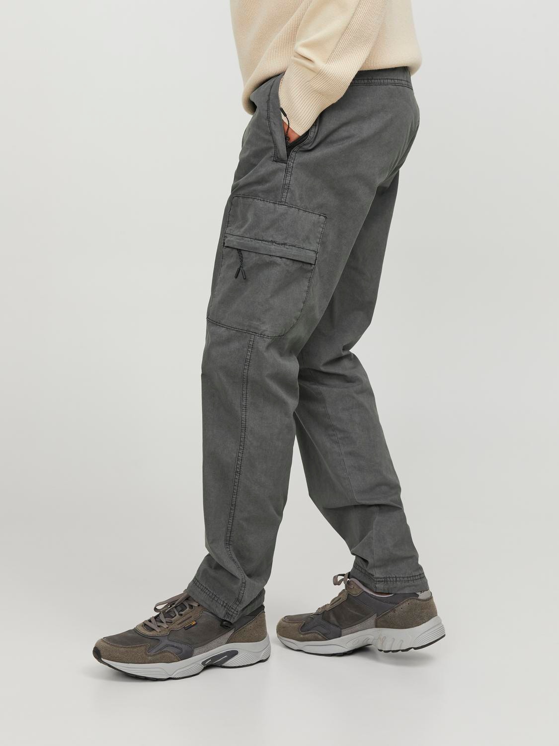 Jack & Jones Relaxed Fit „Cargo“ stiliaus kelnės -Asphalt - 12247360