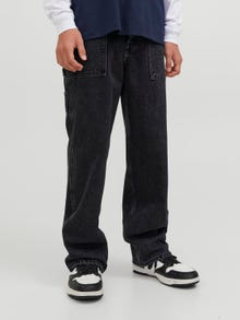 Jack & Jones JJICHRIS JJUTILITY MF 823 Relaxed Fit Jeans For boys -Black Denim - 12247379