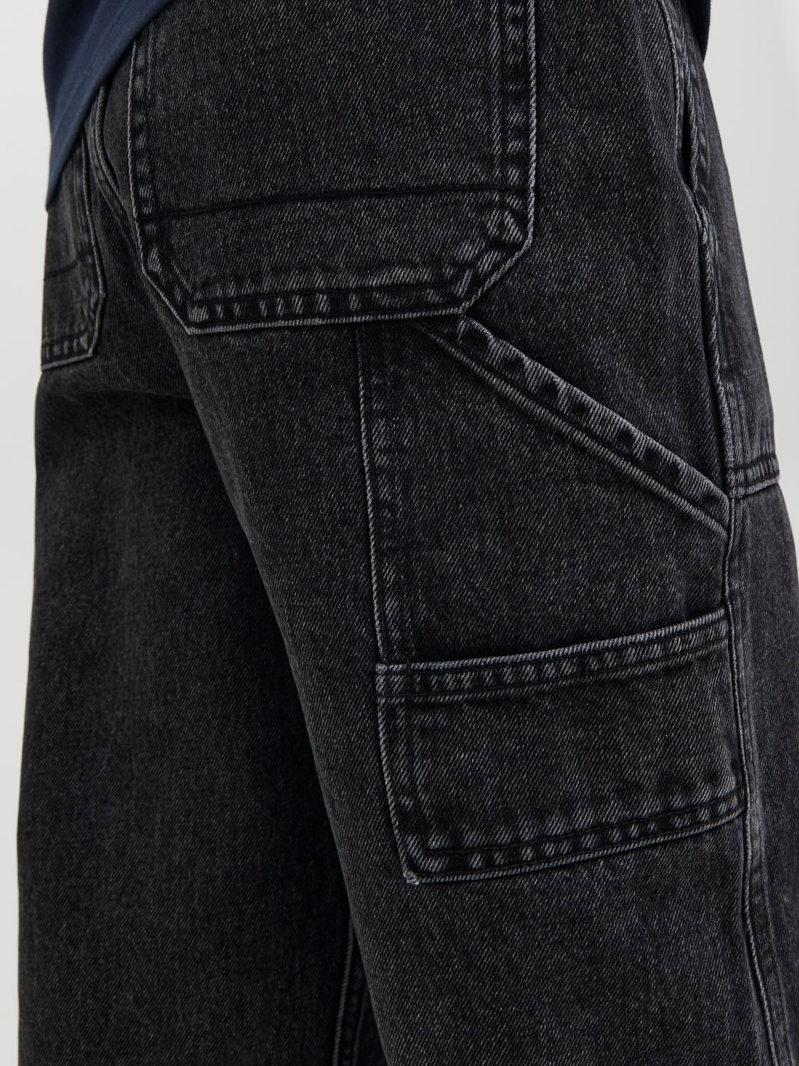 Jack & Jones JJICHRIS JJUTILITY MF 823 Relaxed Fit Jeans Voor jongens -Black Denim - 12247379