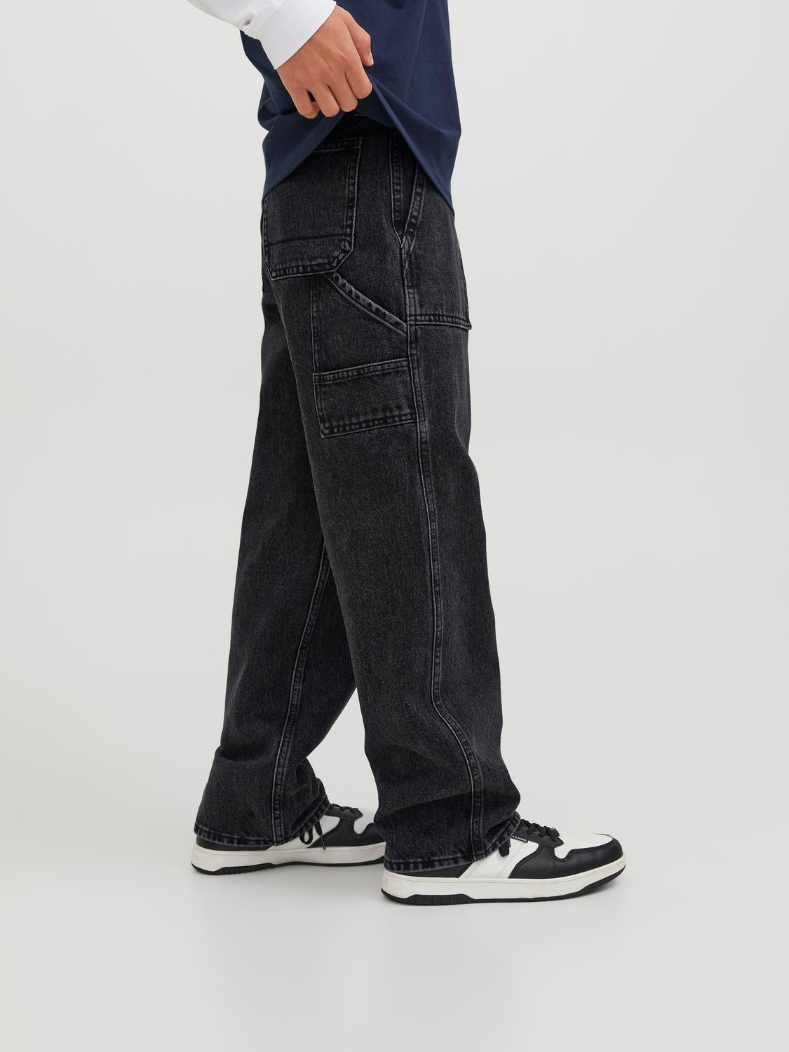 Jack & Jones JJICHRIS JJUTILITY MF 823 JNR Relaxed Fit Τζιν Για αγόρια -Black Denim - 12247379