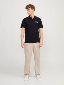 Jack & Jones Trykk Polo T-skjorte -Black - 12247387