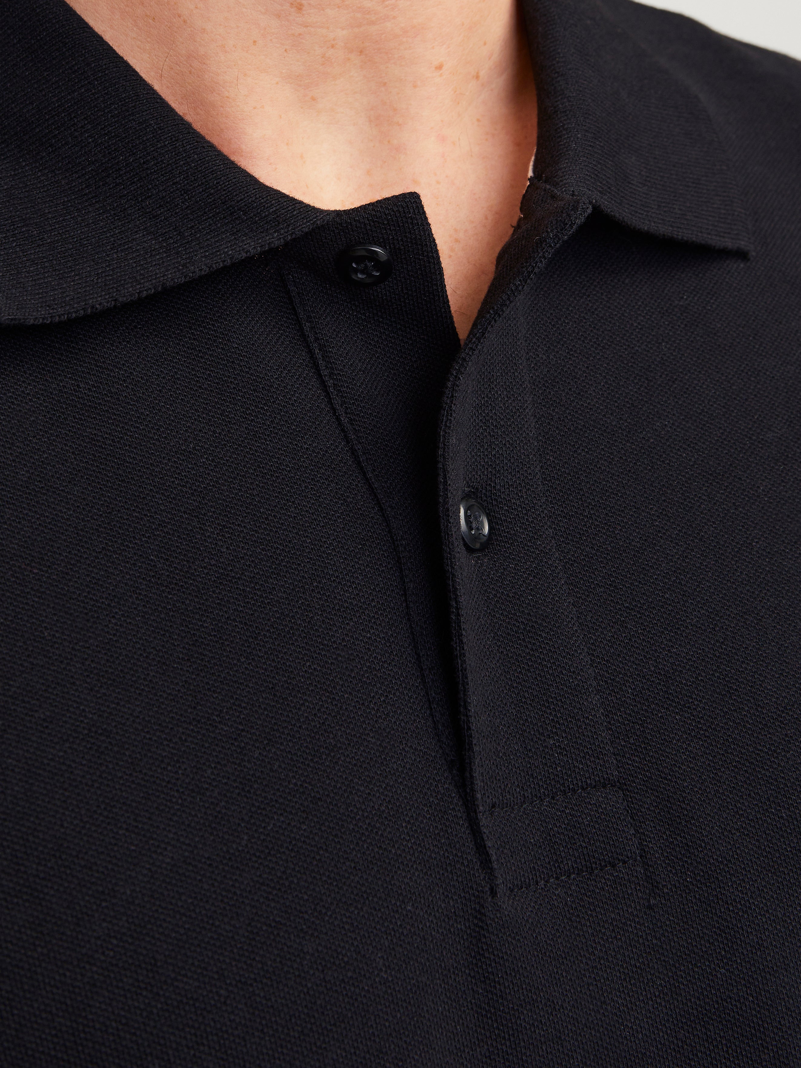 Printed Polo T-shirt | Black | Jack & Jones® 