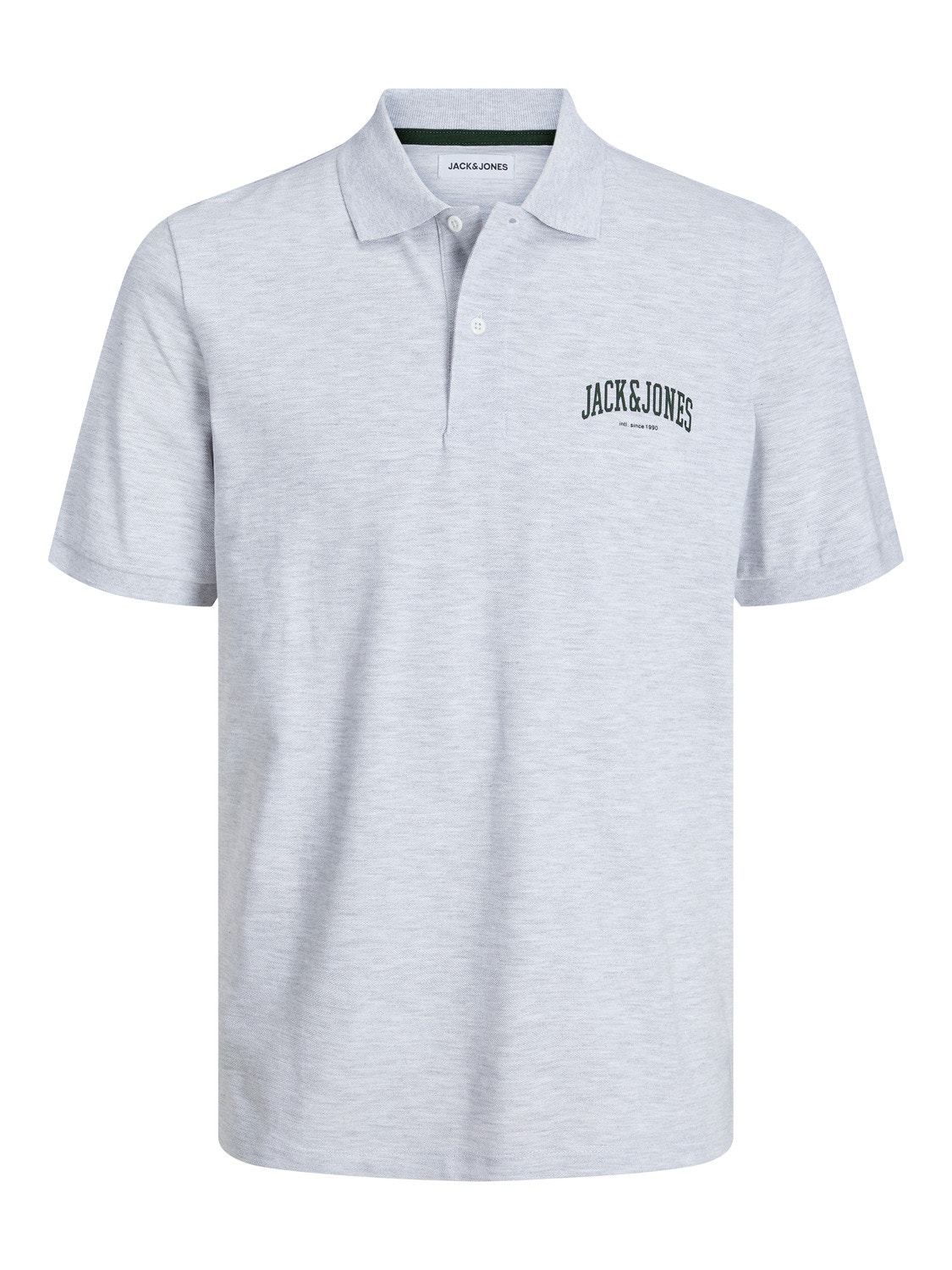 Jack & Jones Gedruckt Polo T-shirt -White Melange - 12247387