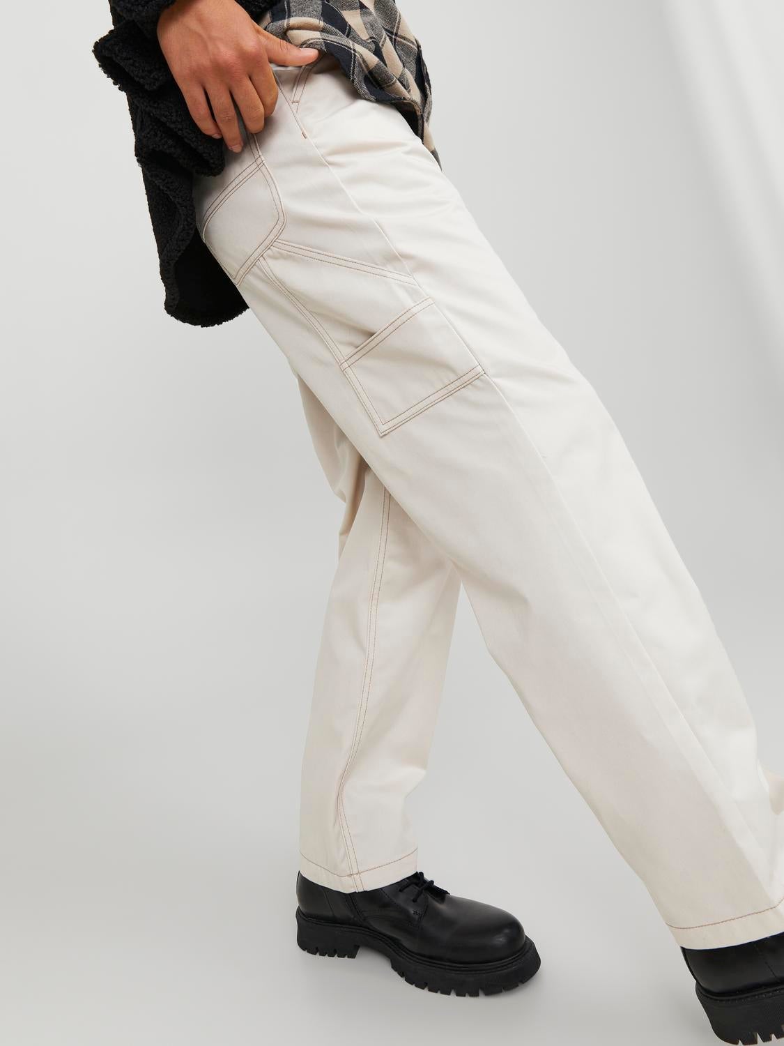Missy Empire White Amaia High Waisted Cargo Trousers | Shop the latest  fashion online @ DV8