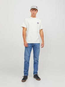 Jack & Jones RDD Logo O-hals T-skjorte -Egret - 12247475