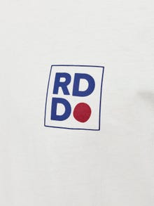 Jack & Jones RDD Logo Ümmargune kaelus T-särk -Egret - 12247475