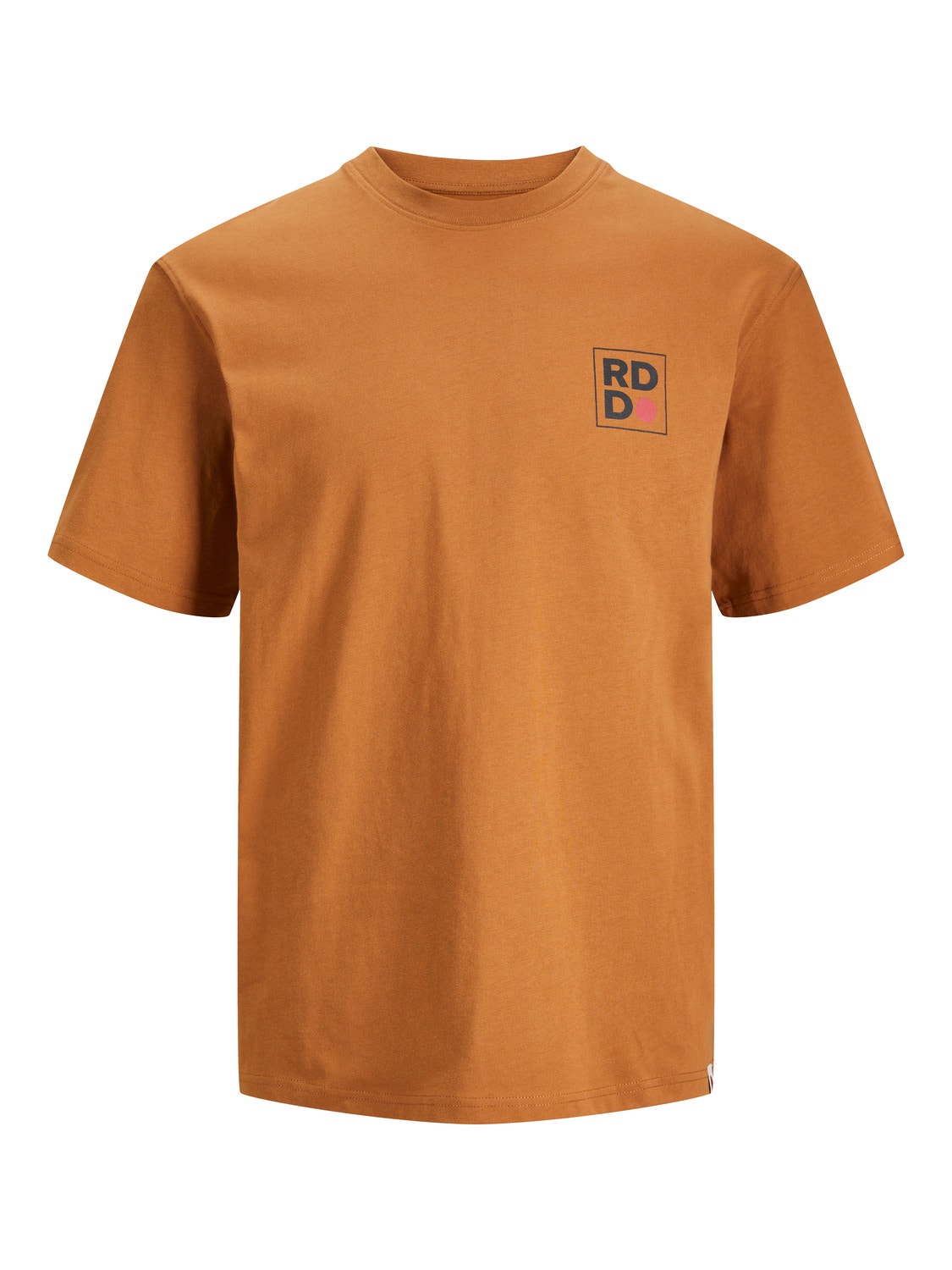 Jack & Jones RDD Logo Crew neck T-shirt -Caramel Café - 12247475
