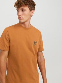 Jack & Jones RDD Logotyp Rundringning T-shirt -Caramel Café - 12247475