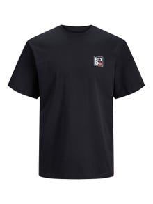 Jack & Jones RDD Logo Crew neck T-shirt -Black - 12247475