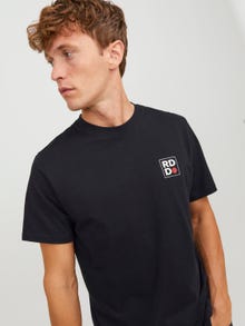 Jack & Jones RDD Logo Crew neck T-shirt -Black - 12247475