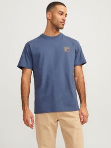 Jack & Jones RDD Logo Rundhals T-shirt -Vintage Indigo - 12247475