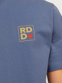 Jack & Jones RDD Logo Ümmargune kaelus T-särk -Vintage Indigo - 12247475