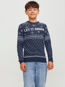 Jack & Jones X-mas Svetr s okrouhlým výstřihem Junior -Sky Captain - 12247507