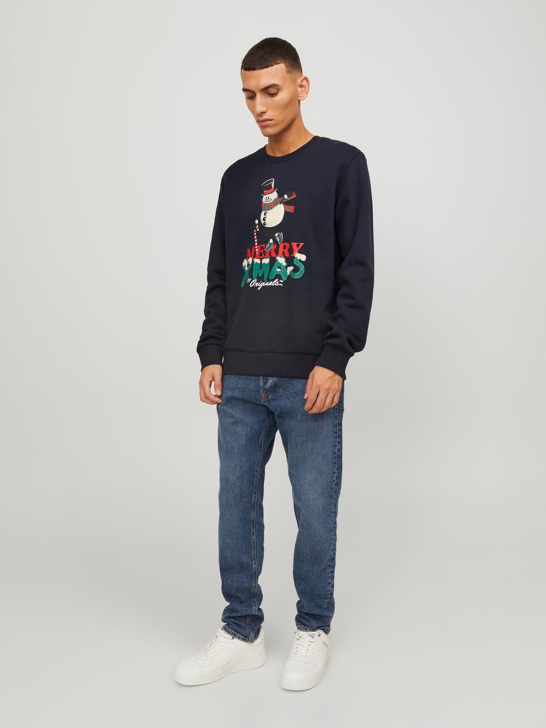 Jack & Jones Felpa Girocollo X-mas -Sky Captain - 12247523