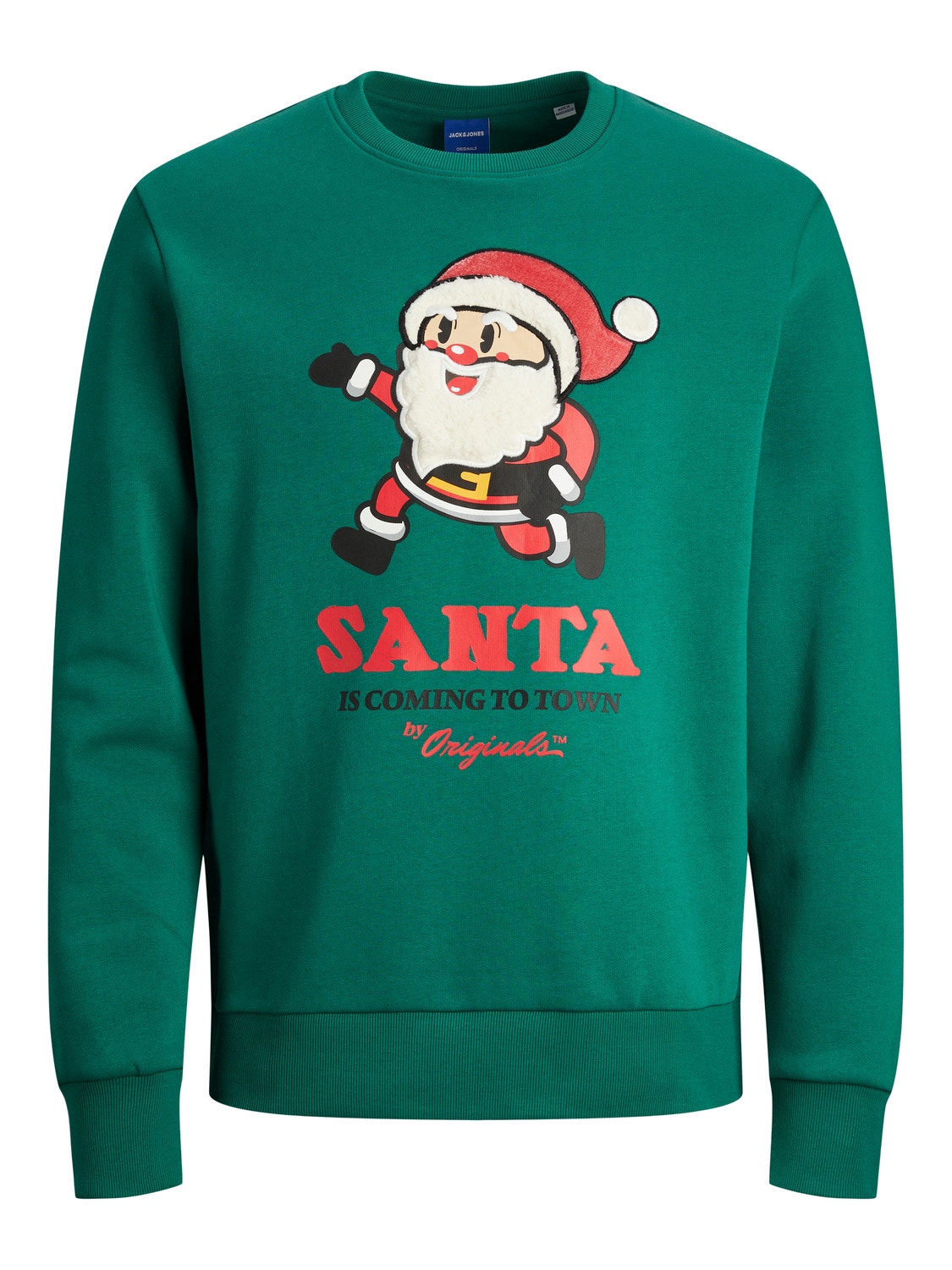 Jack & Jones X-mas Pyöreäkauluksinen collegepaita -Alpine Green - 12247523