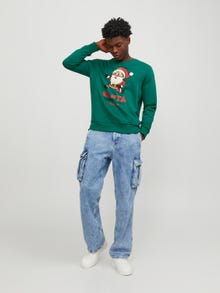 Jack & Jones X-mas Sweatshirt met ronde hals -Alpine Green - 12247523