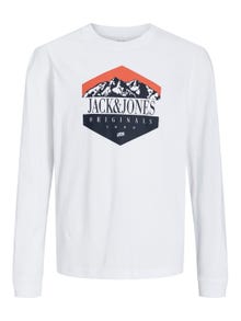 Jack & Jones Logo T-shirt Für jungs -Bright White - 12247581