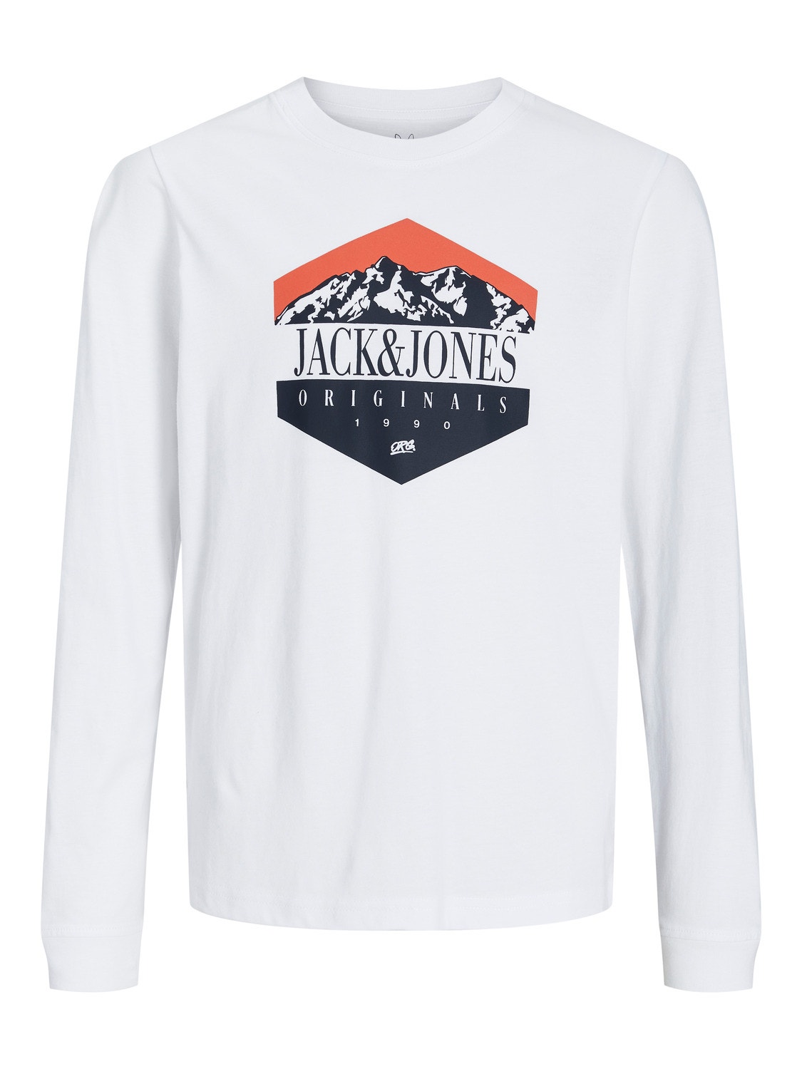 Jack & Jones Logo T-skjorte For gutter -Bright White - 12247581