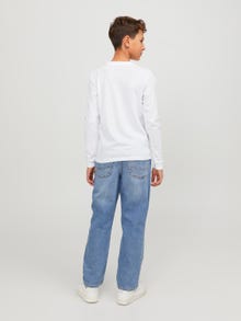 Jack & Jones Logo T-skjorte For gutter -Bright White - 12247581