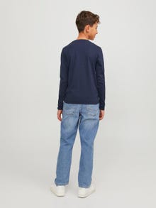 Jack & Jones Logo T-skjorte For gutter -Navy Blazer - 12247581