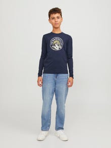 Jack & Jones Logo T-skjorte For gutter -Navy Blazer - 12247581