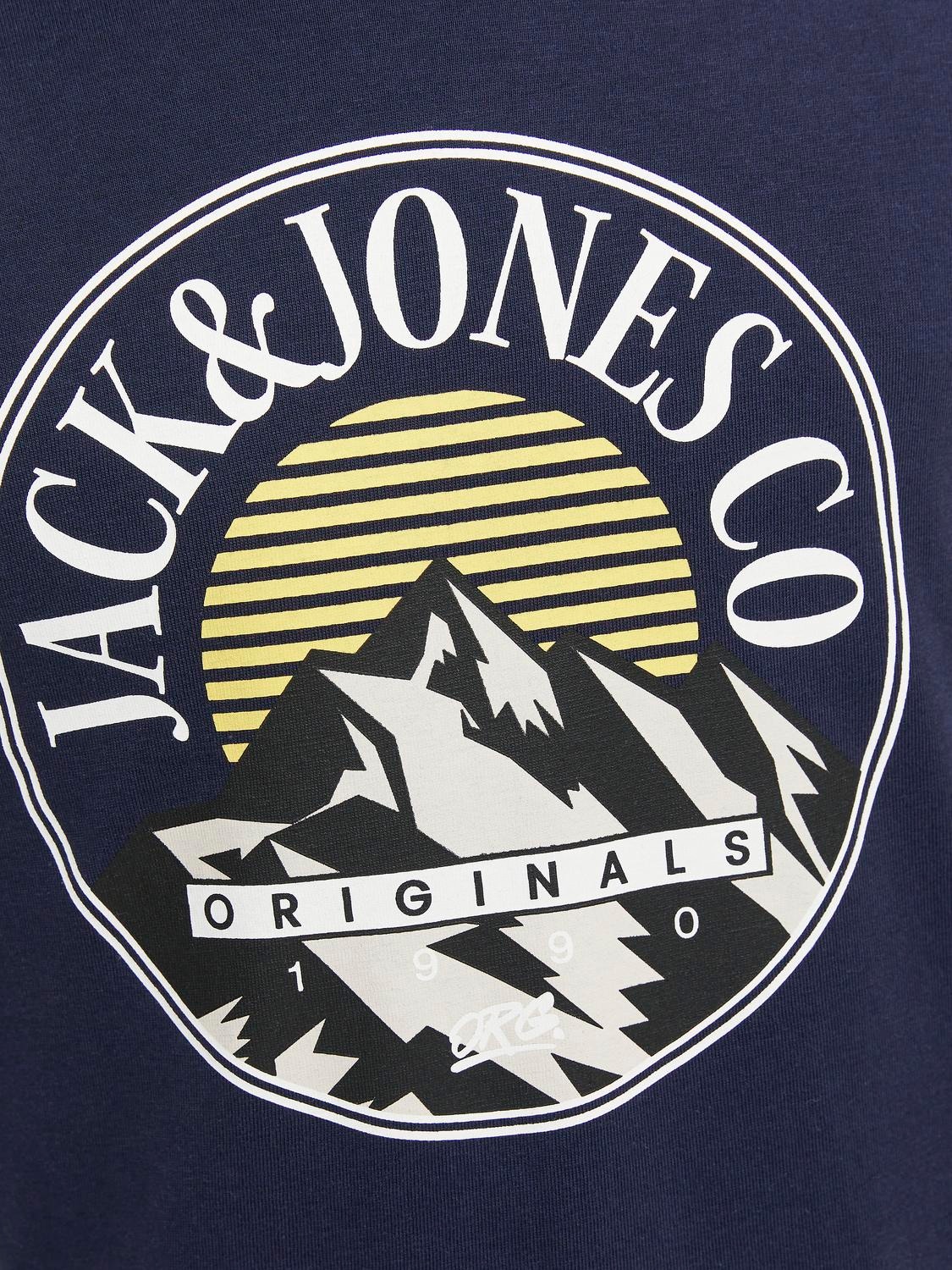 Jack & Jones Logo T-shirt For boys -Navy Blazer - 12247581