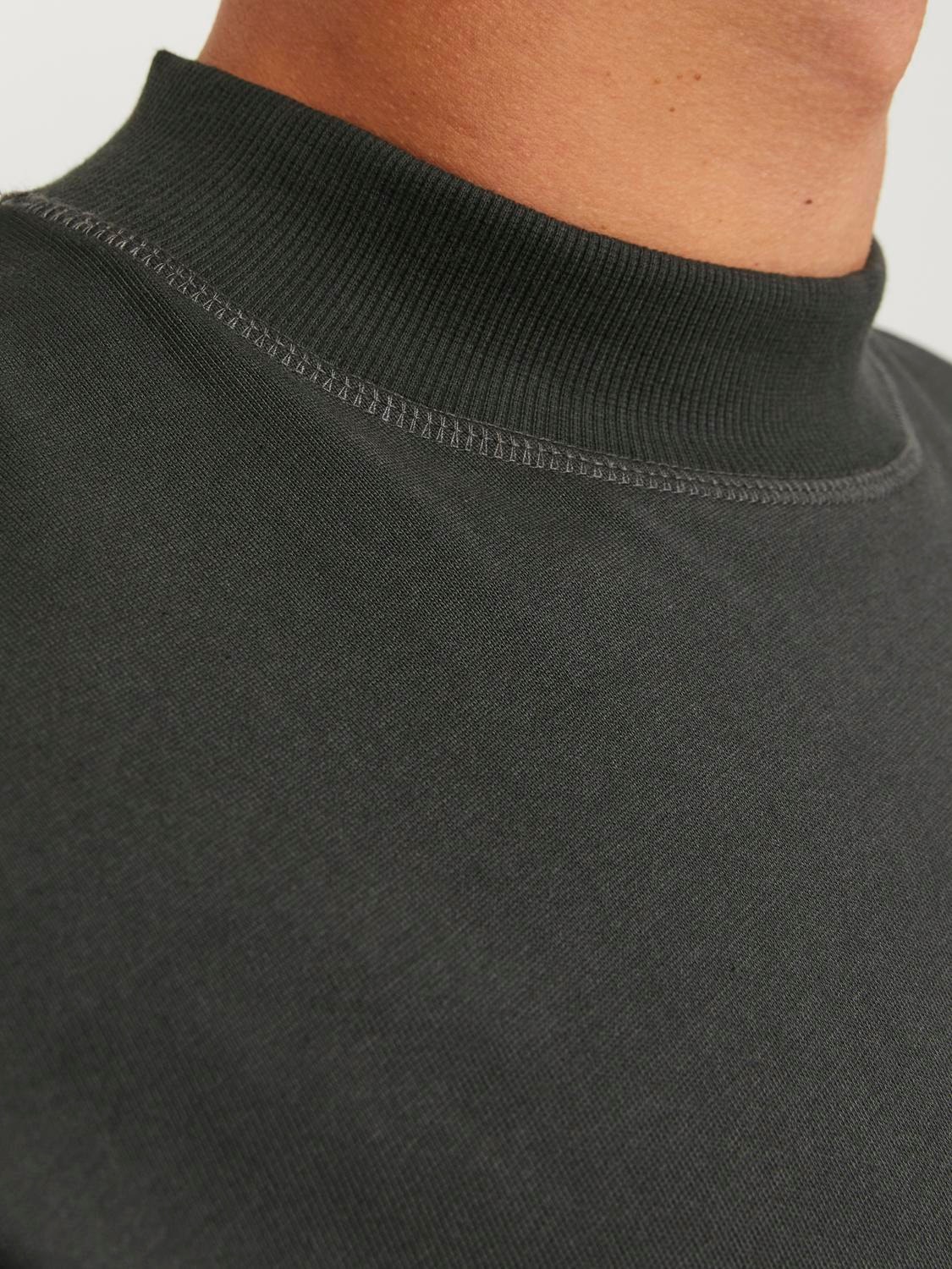 Jack & Jones Plain Crewn Neck Sweatshirt -Black Sand - 12247596