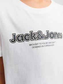 Jack & Jones Logo T-shirt Til drenge -Bright White - 12247603