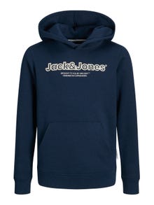 Jack & Jones Logo Hoodie For boys -Navy Blazer - 12247614