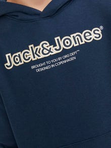 Jack & Jones Logo Hoodie For boys -Navy Blazer - 12247614