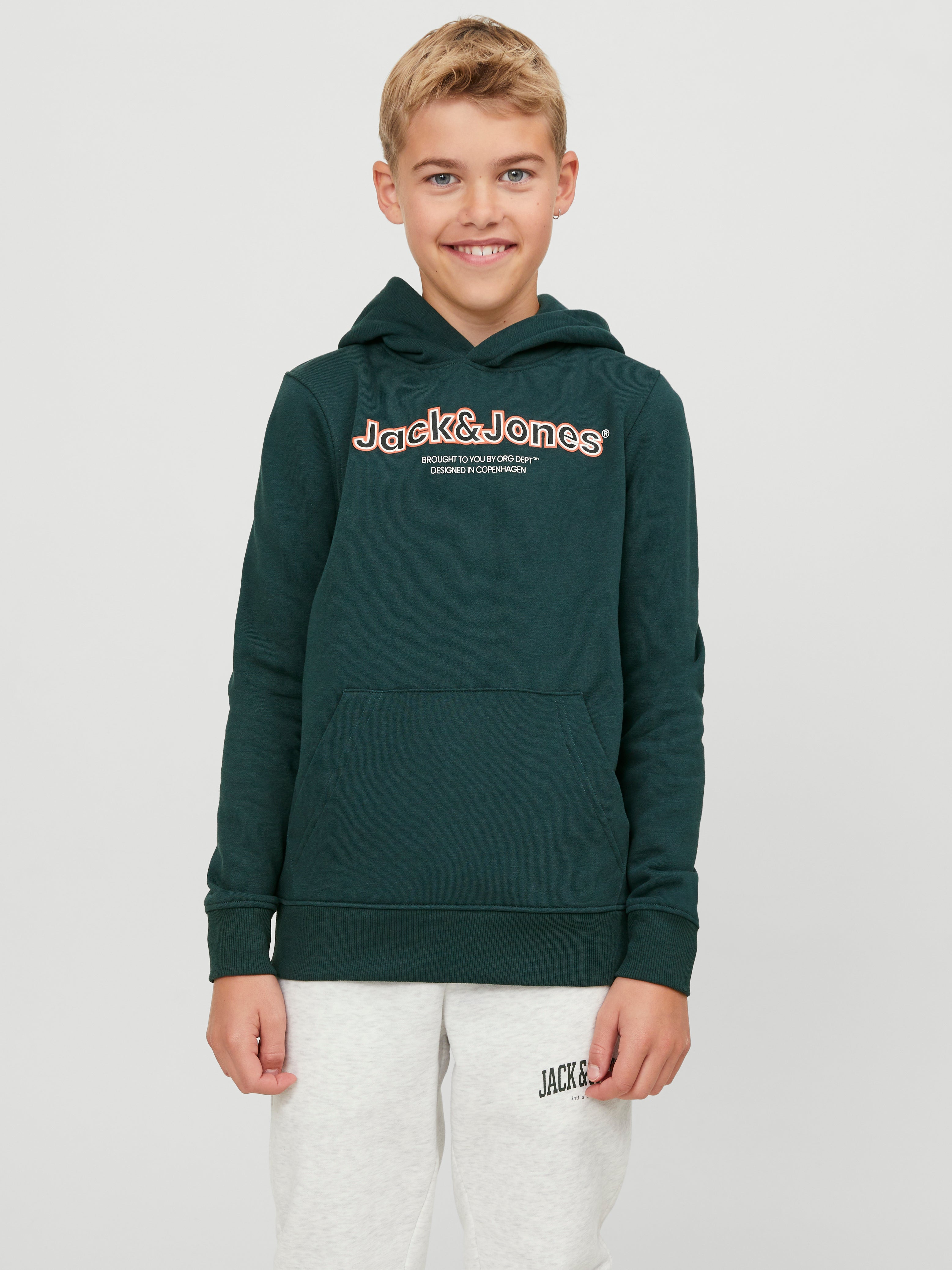 Sweat À Capuche Imprimé Pour Les Garçons - Jack & Jones - Modalova