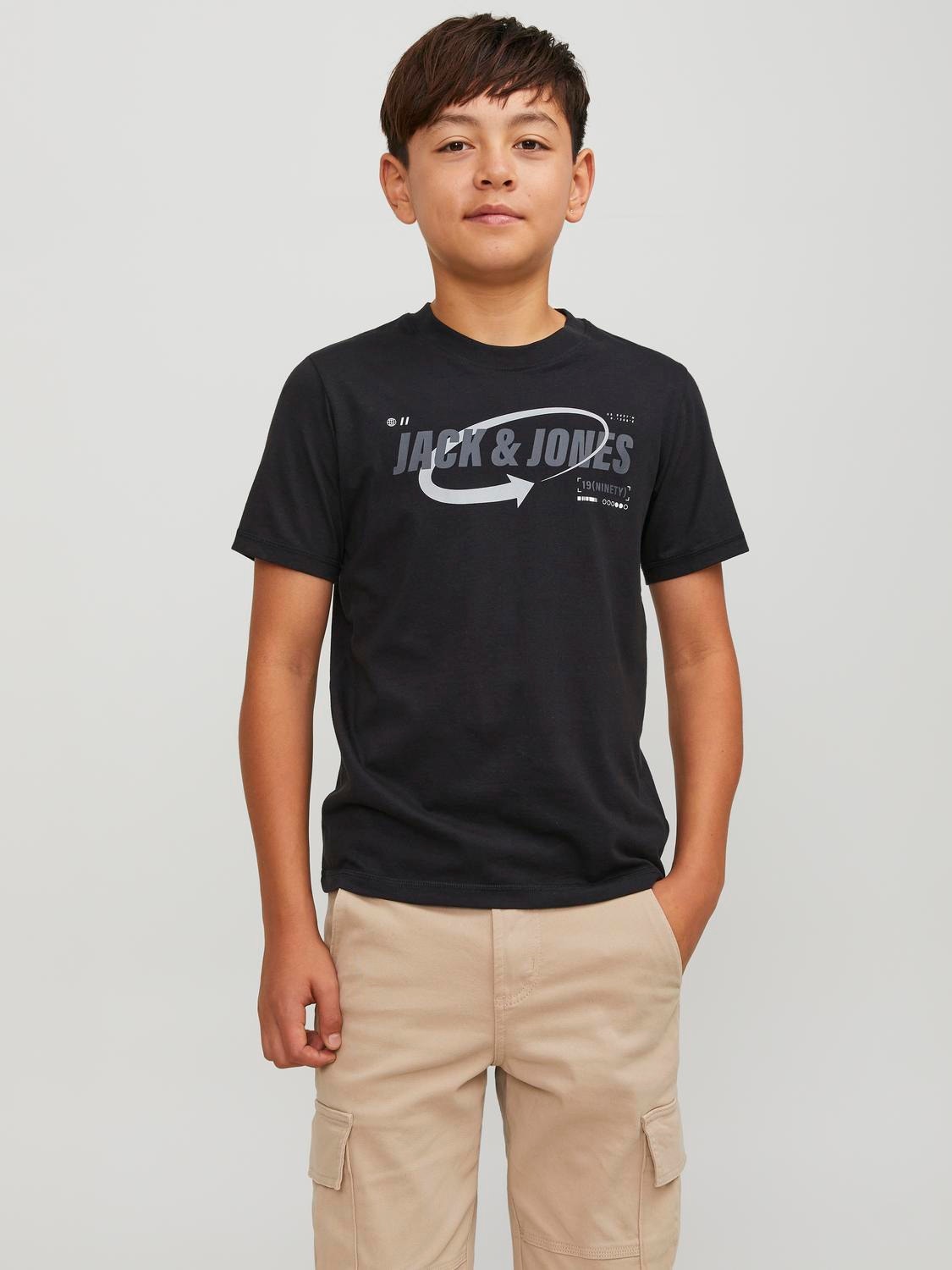 Jack & Jones Logotipas Marškinėliai For boys -Black - 12247642